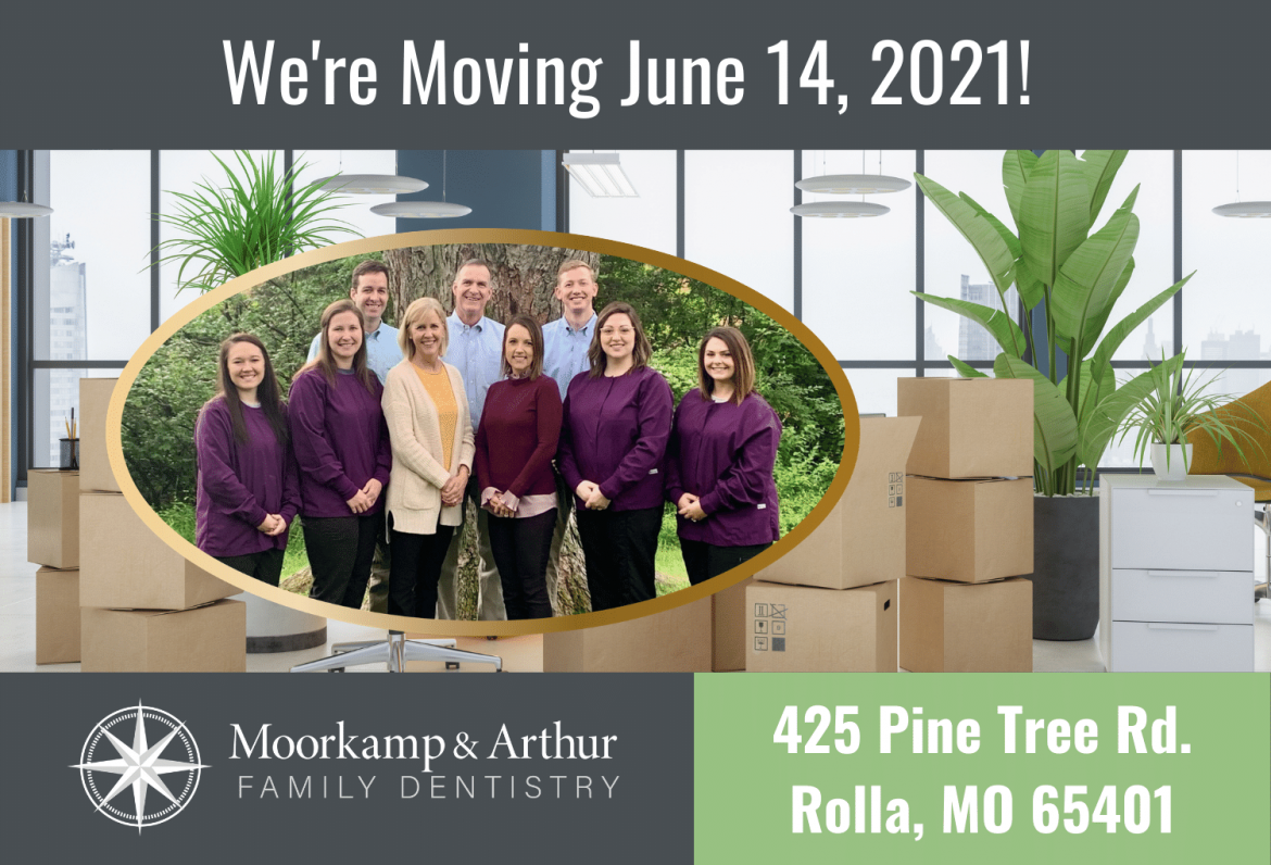 Moorkamp & Arthur Family Dentistry is Moving June 14 2021 to 425 Pine Tree Rd Rolla MO 65401